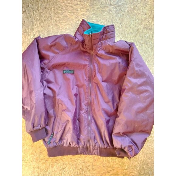 Columbia Coat Men's Large 1990s 2 in 1 Jacket Double Zip radial sleeve fleece - Picture 9 of 12